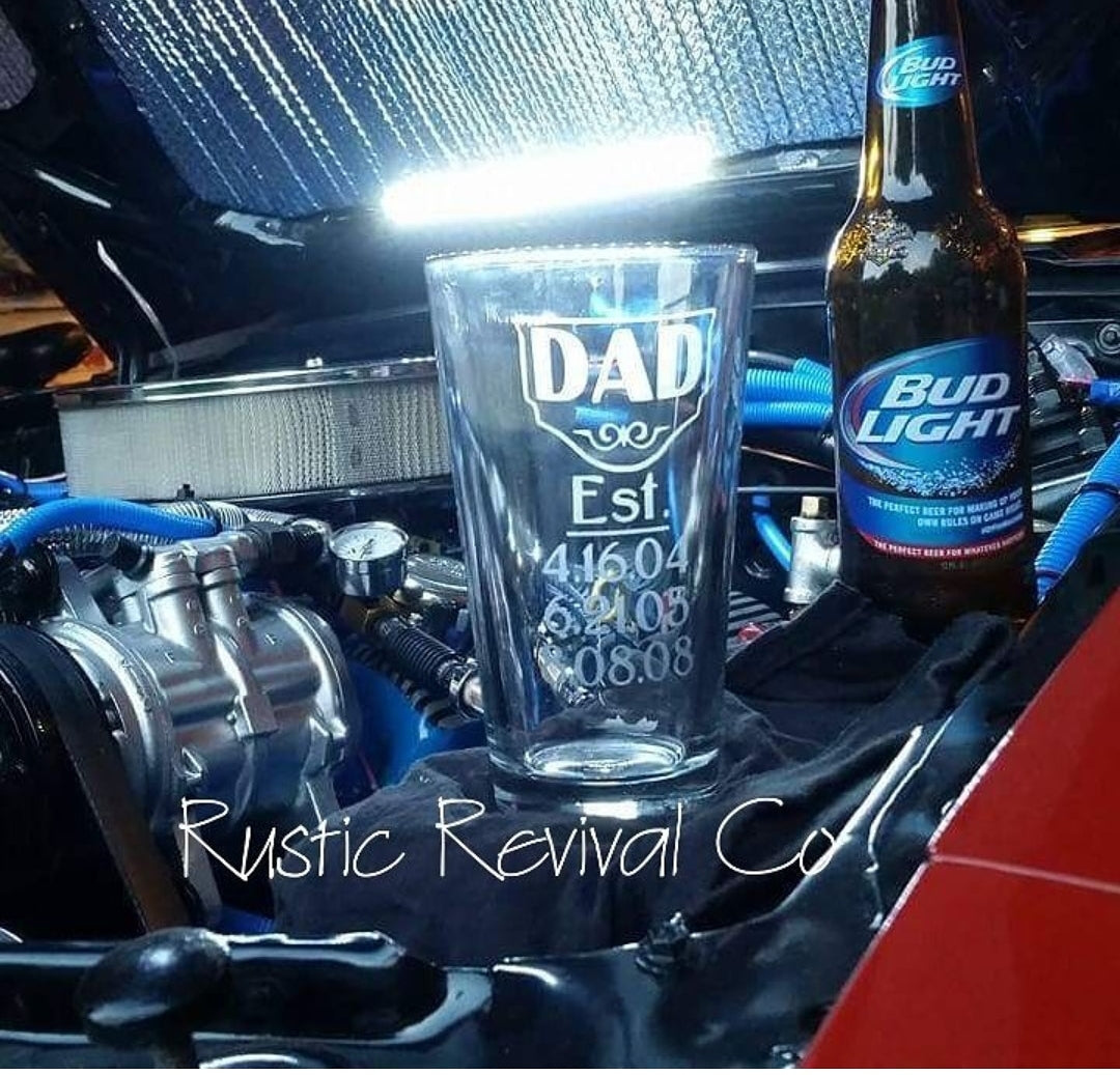 Custom Father's Day Pint Glass