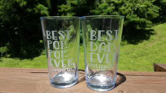 Best MOM or DAD Ever Glassware
