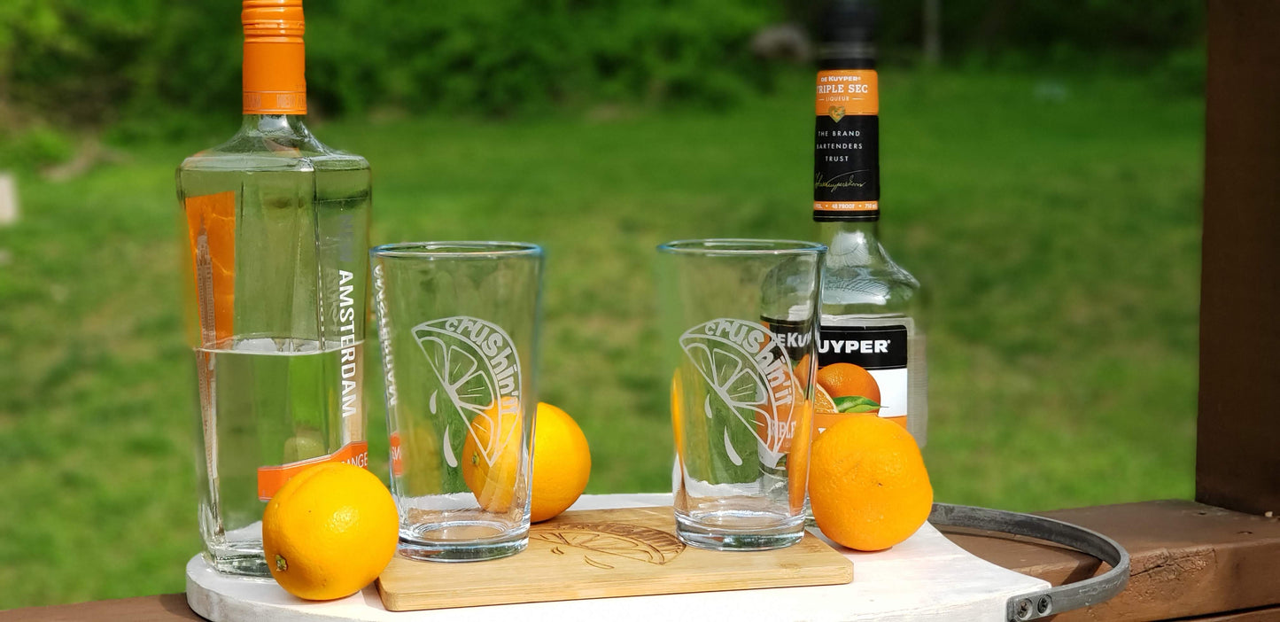 Crushin' It Glasses & Cutting Board Set - The Original