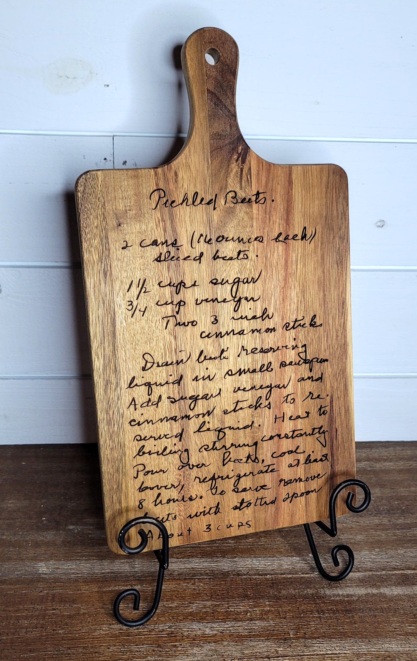 Recipe Board - Custom Handwriting