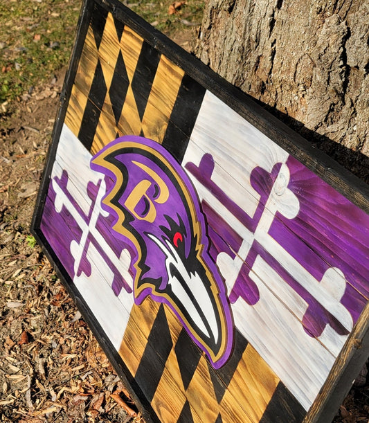 Maryland Flags - Custom Wood Signs