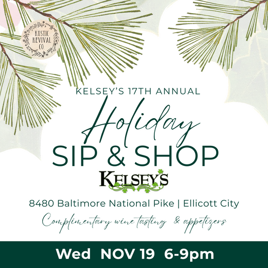 11/19 - Holiday Sip & Shop - Kelsey's, Ellicott City
