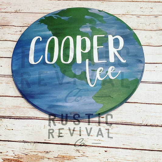 NURSERY SIGN - Round - Custom Theme