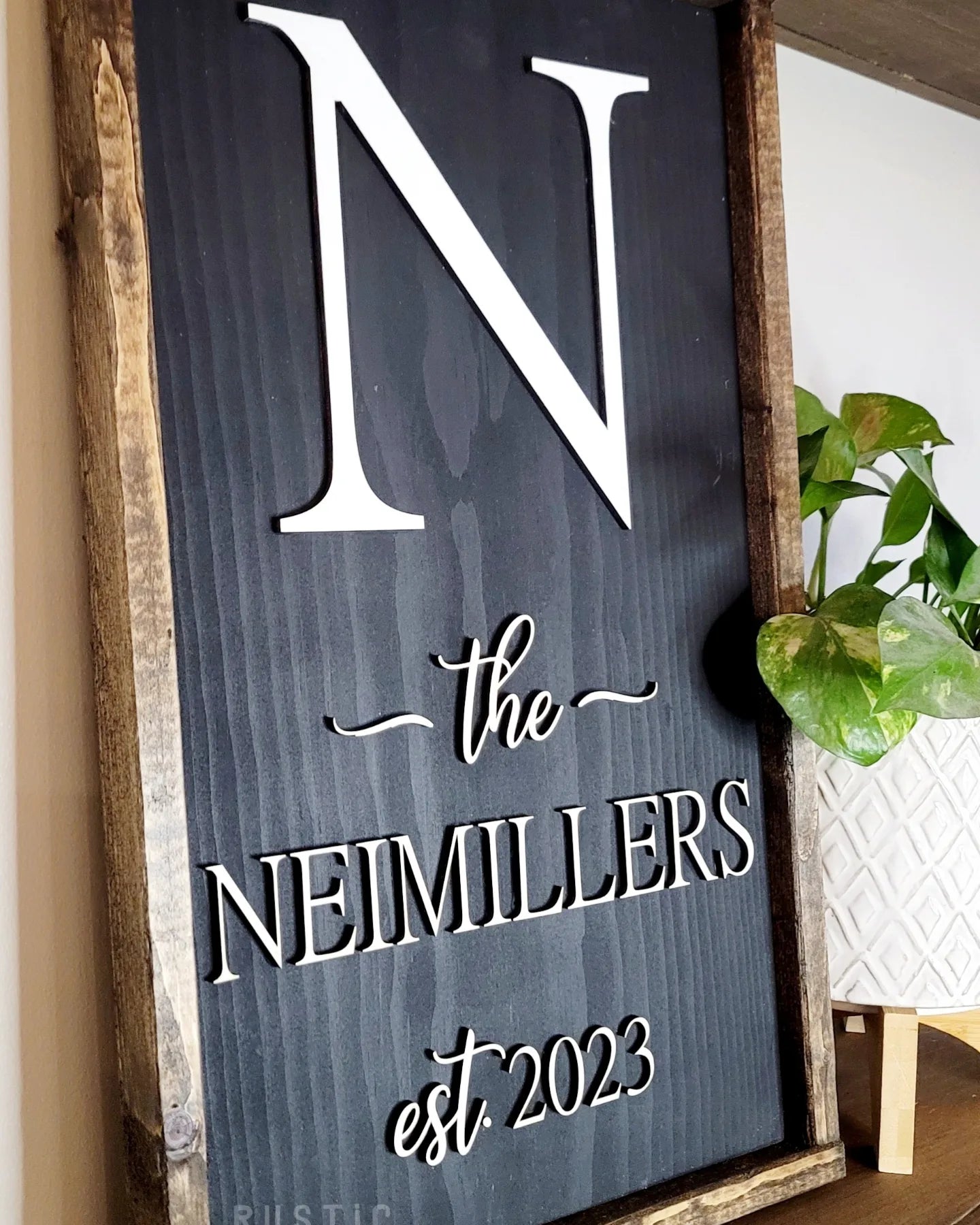 Monogram 3d Wood Sign