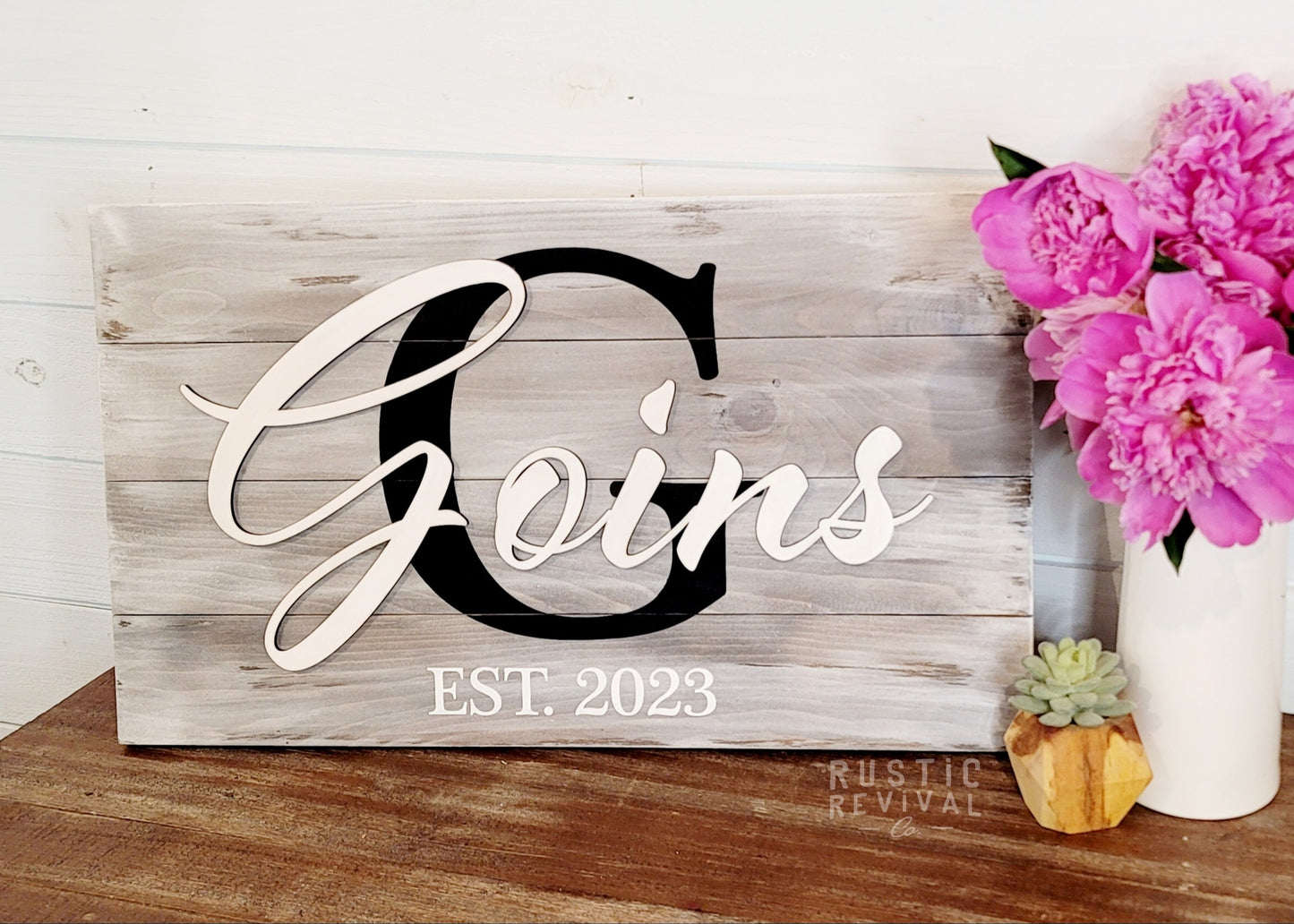 Classic Family Name & Monogram Sign