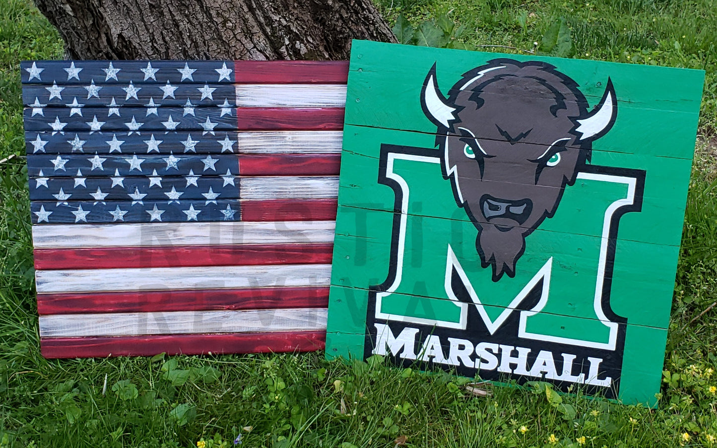 American Solid Wood Flag