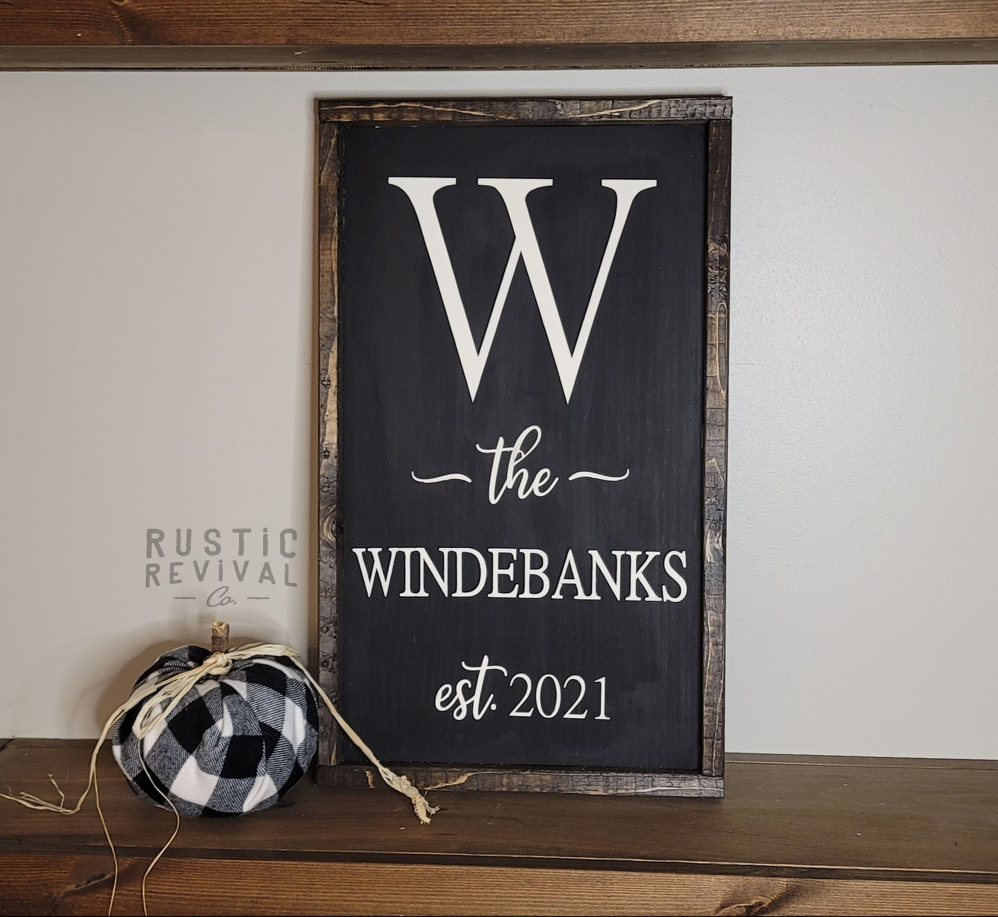 Monogram 3d Wood Sign