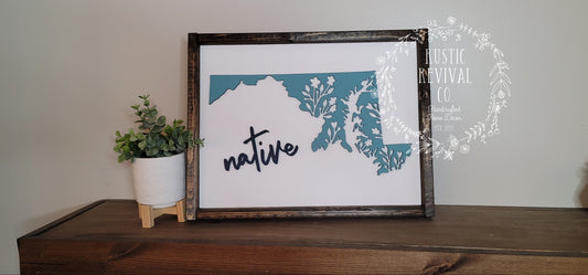 Maryland Native State Wood Art