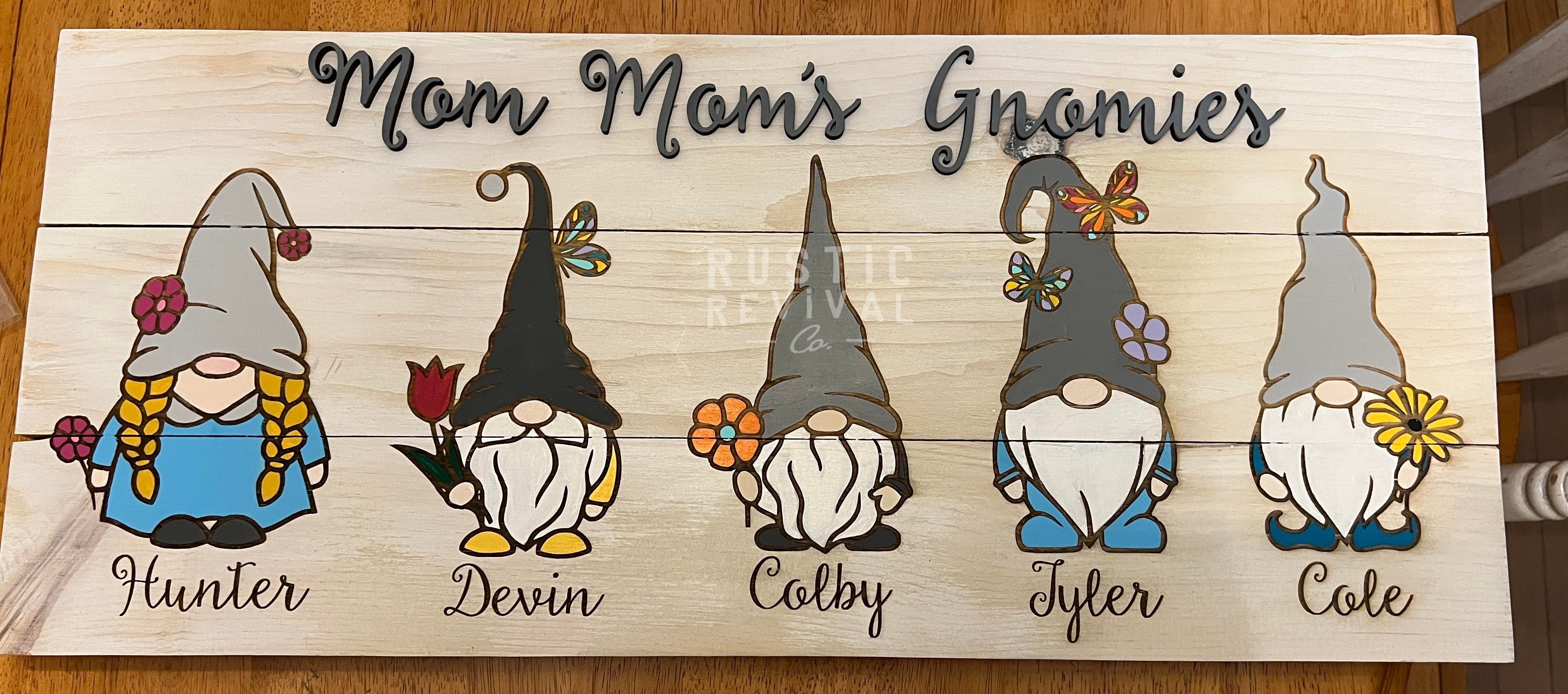 Gnome Family Sign - Custom & Engraved – Rustic Revival Co