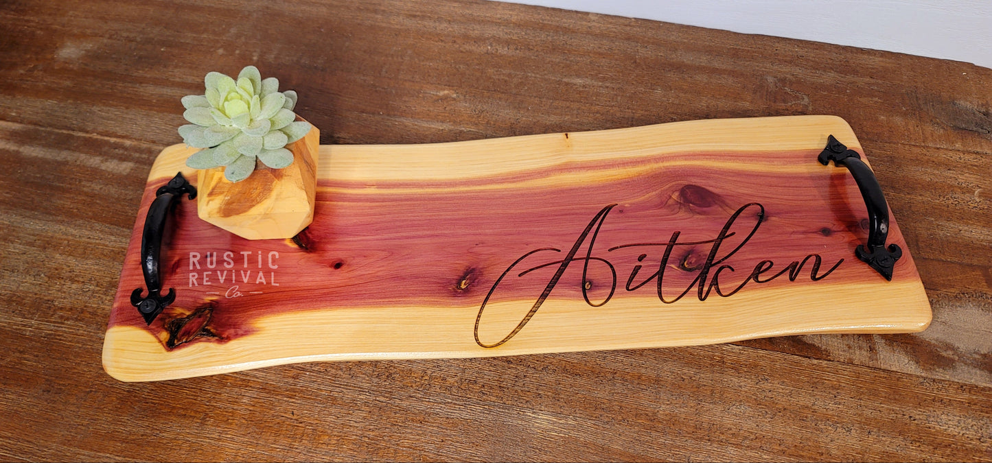Live Edge- Eastern Red Cedar Charcuterie