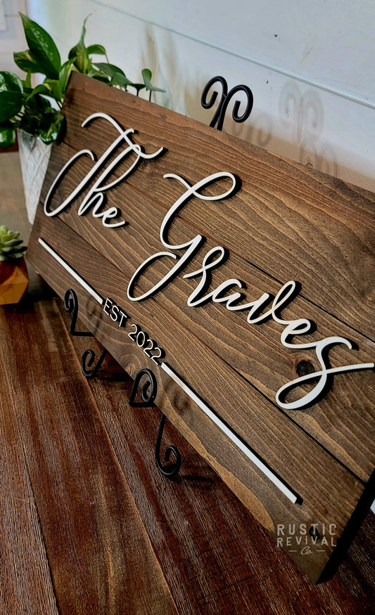 Custom Last Name Sign