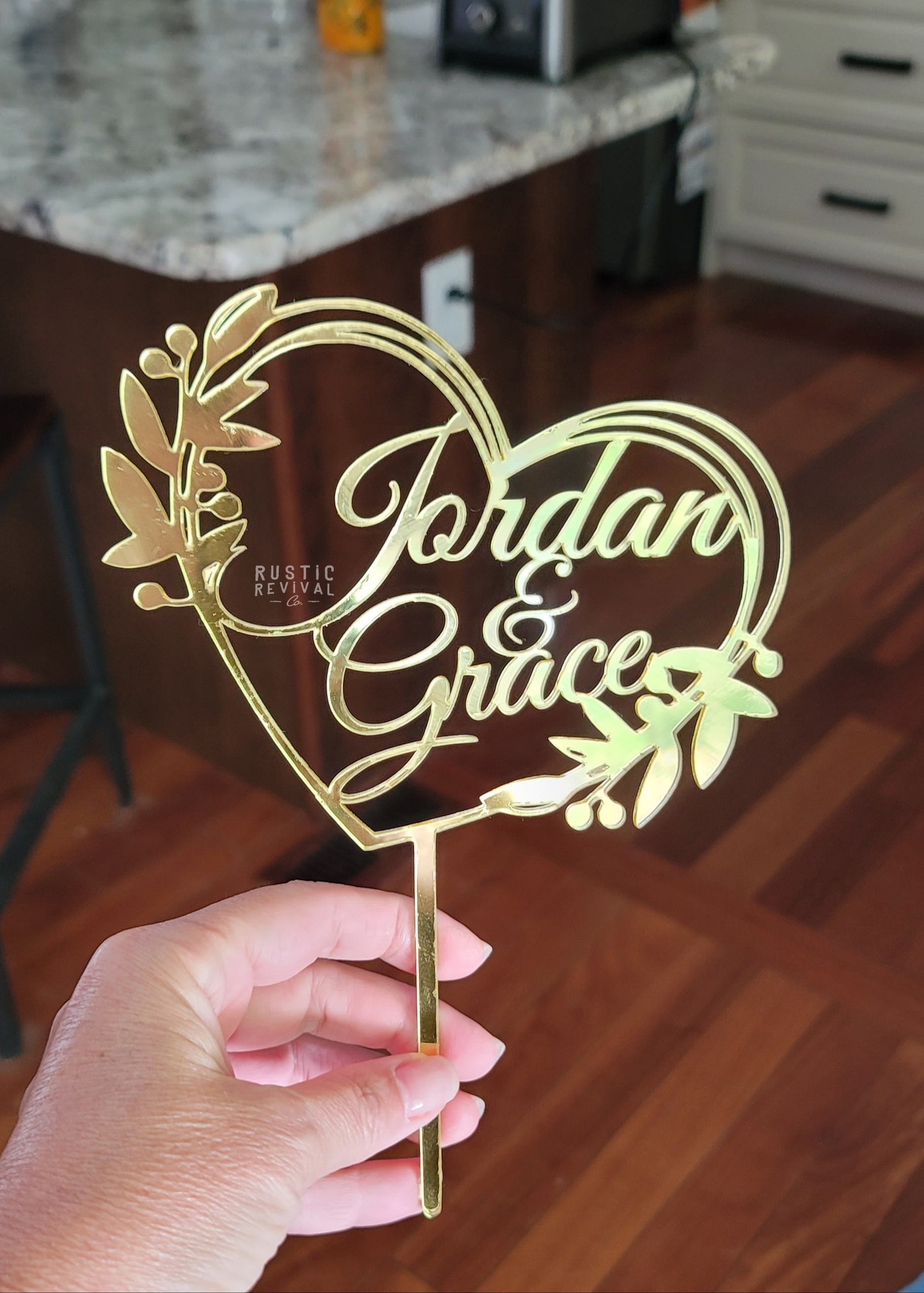 Custom Heart Cake Topper