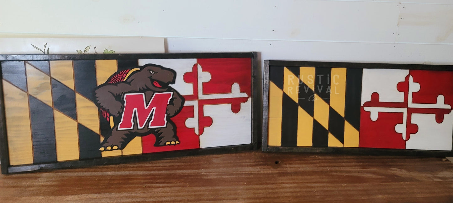 Customized Maryland Flags Signs
