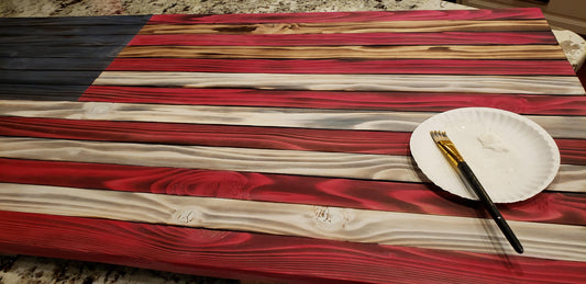American Solid Wood Flag