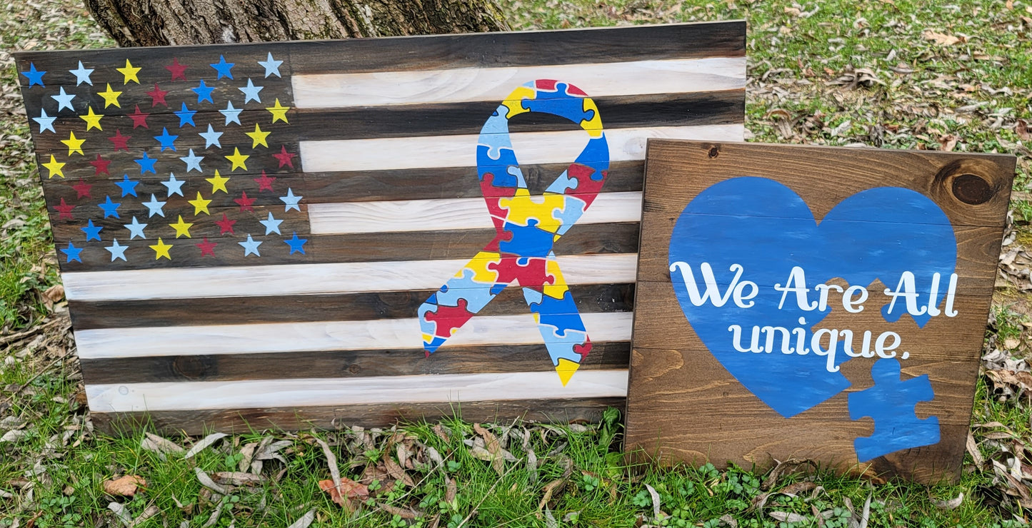 American Solid Wood Flag