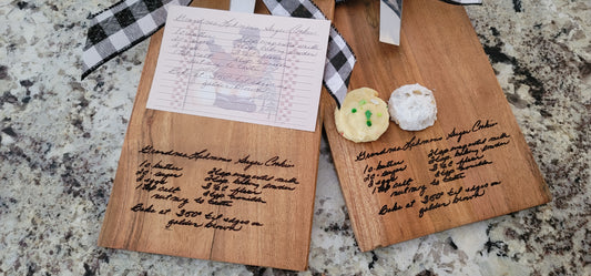 Recipe Board - Custom Handwriting