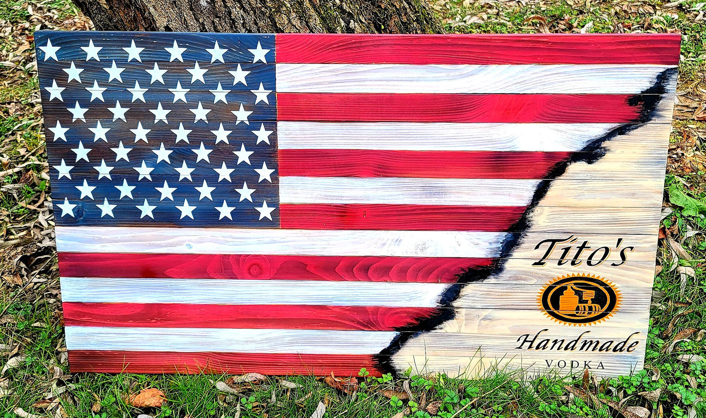 American Solid Wood Flag