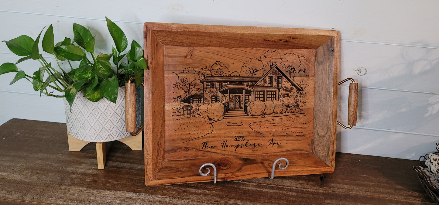 Personalized Wooden Home & Business Portraits