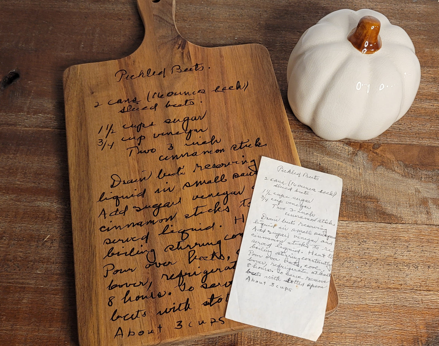 Recipe Board - Custom Handwriting