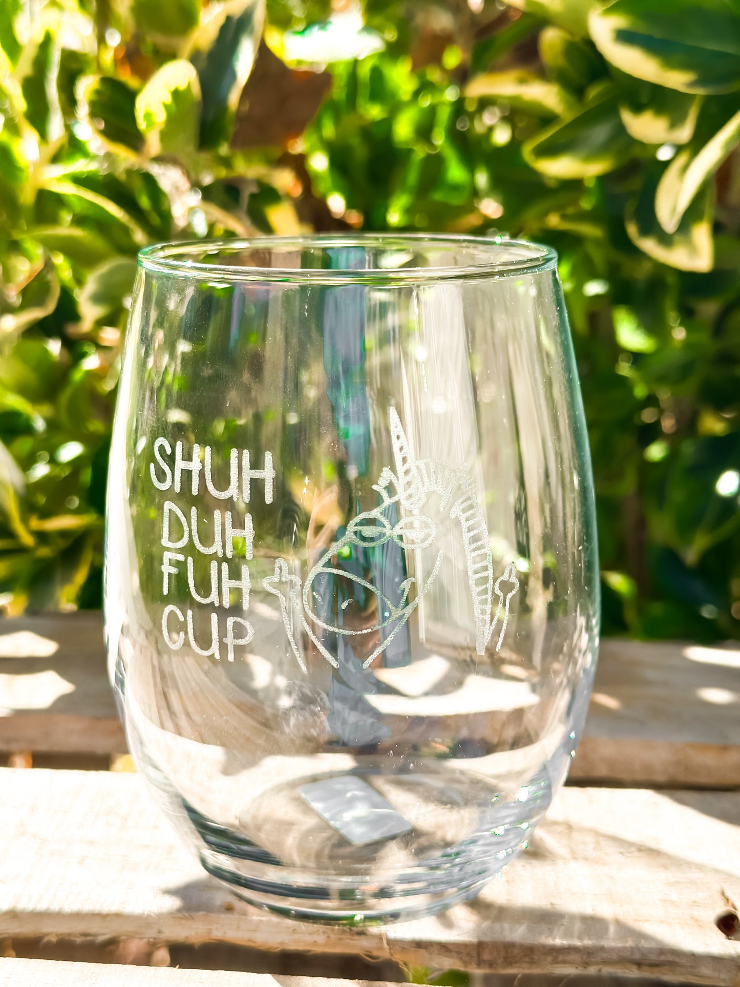 Engraved Stemless Wine Glass - Single 21 oz