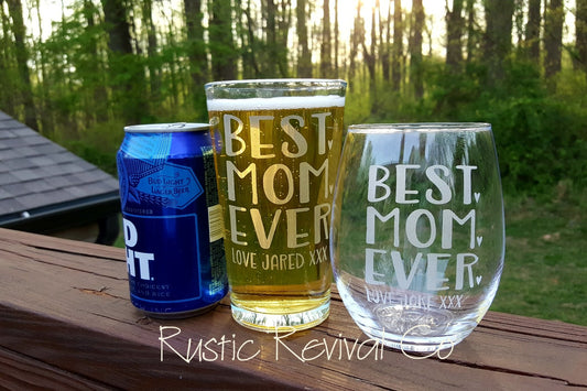 Best MOM or DAD Ever Glassware