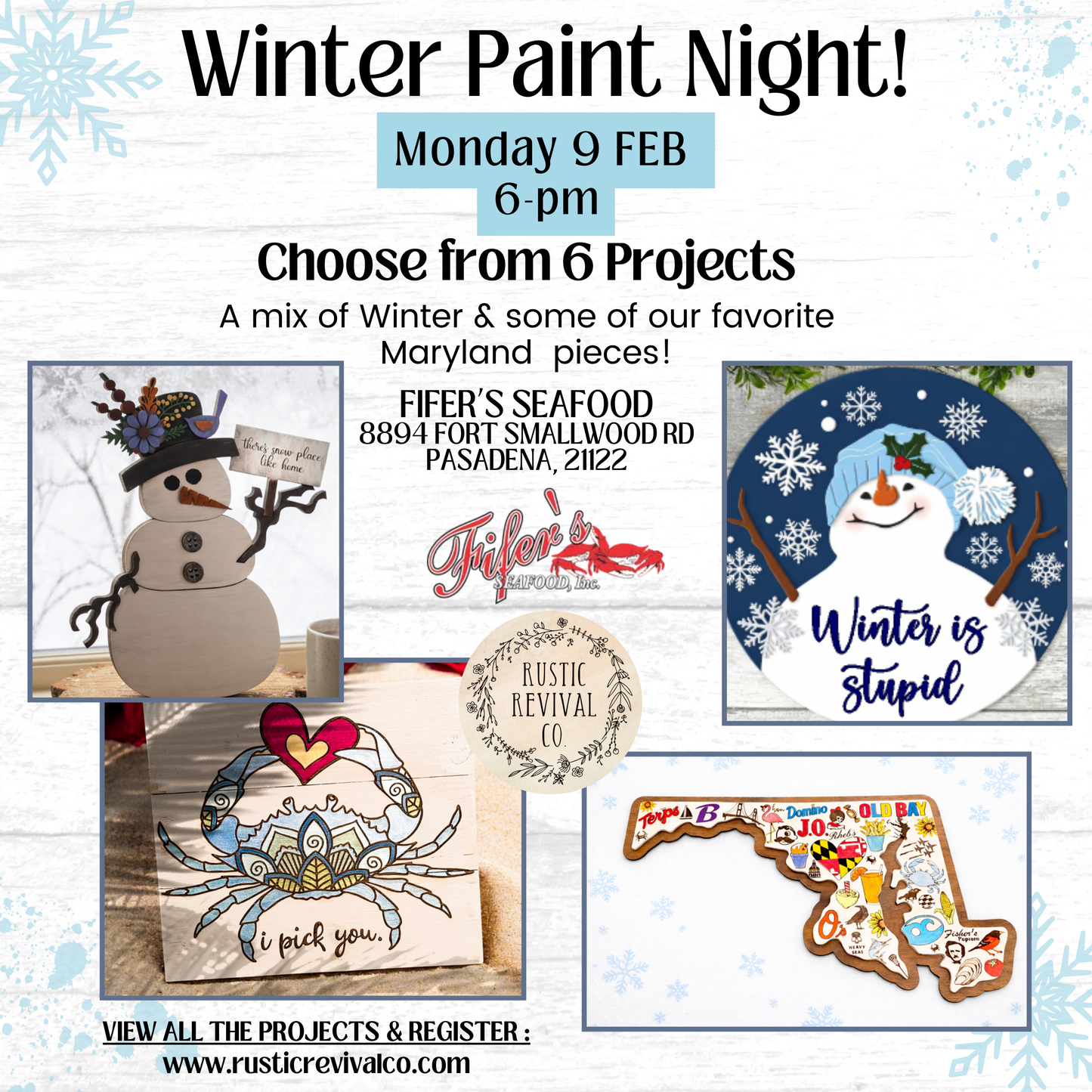 2/9  - Winter Paint Night - Pasadena 6pm
