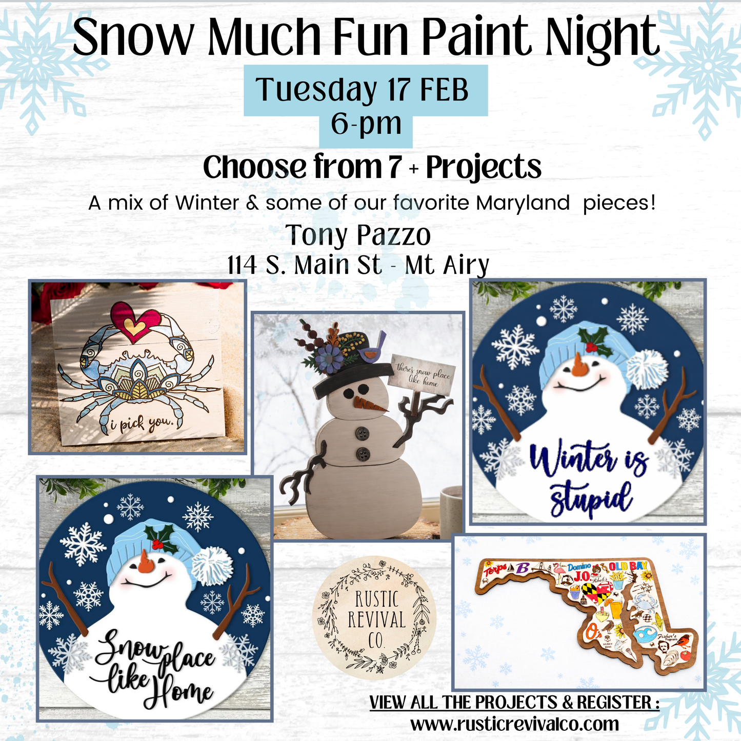 2/17 - Snow Much Fun Paint Night - Mt. Airy