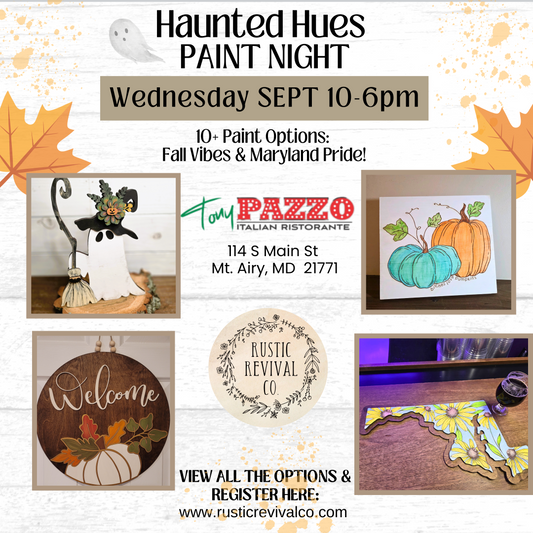 9/10 6pm - Haunted Hues Paint Night - Mt. Airy
