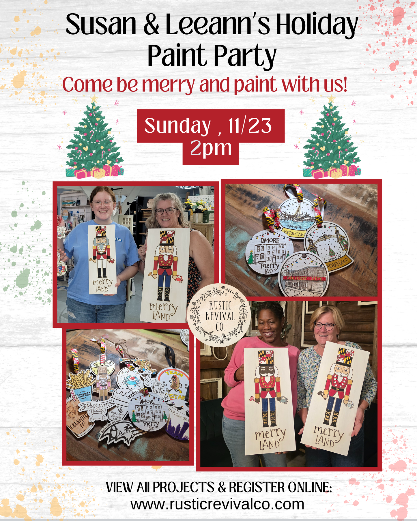 11/23 - Susan & Leeann's Holiday Paint Party - Private Event