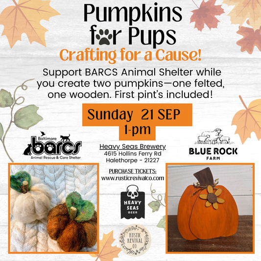9/21-1PM Pumpkins for Pups-Barcs Fundraiser