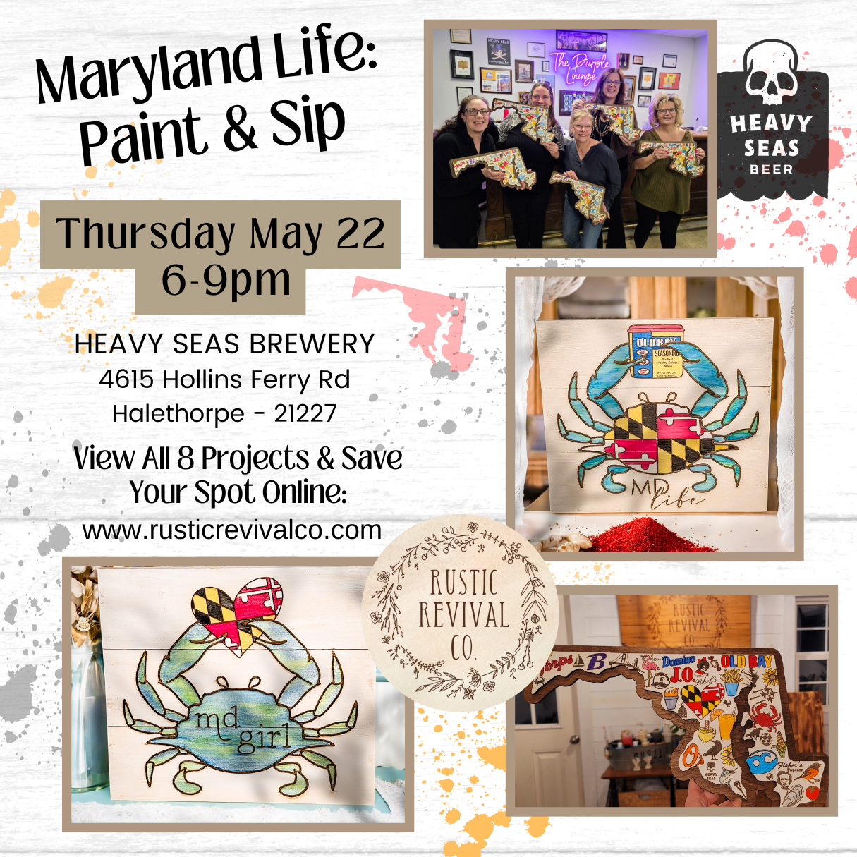 5/22 MD Paint Night at Heavy Seas Brewery! 6-9PM