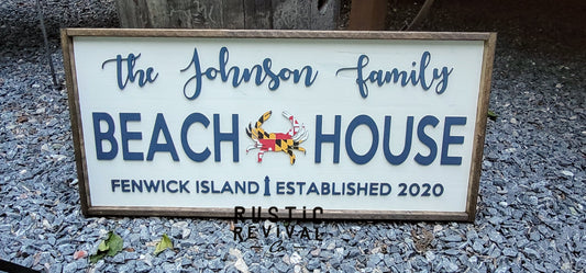 Beach House Sign - Custom 3d Wood Sign