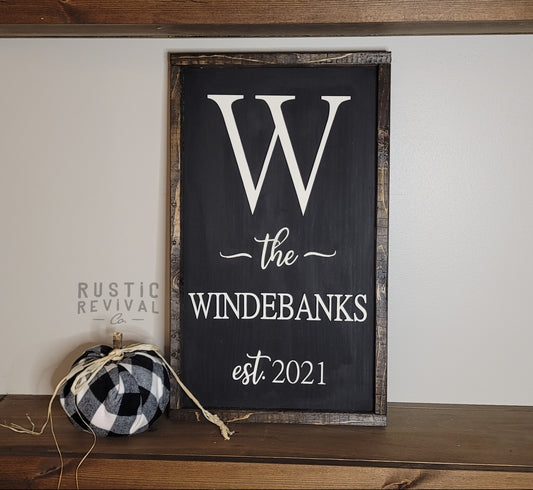 Monogram 3d Wood Sign