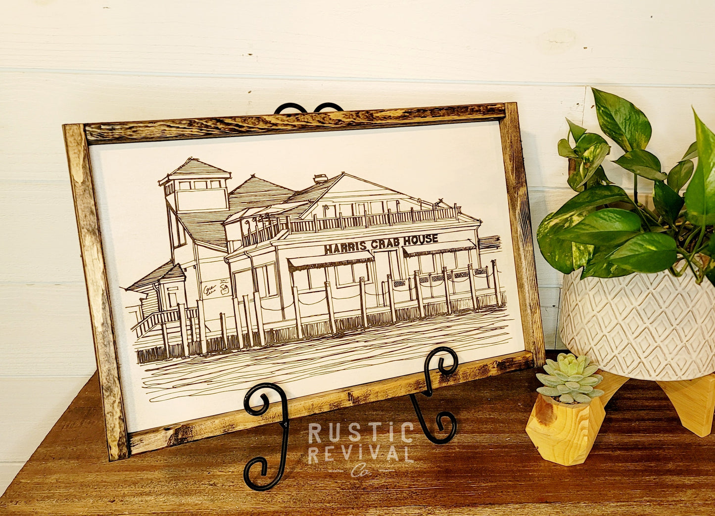 Personalized Wooden Home & Business Portraits