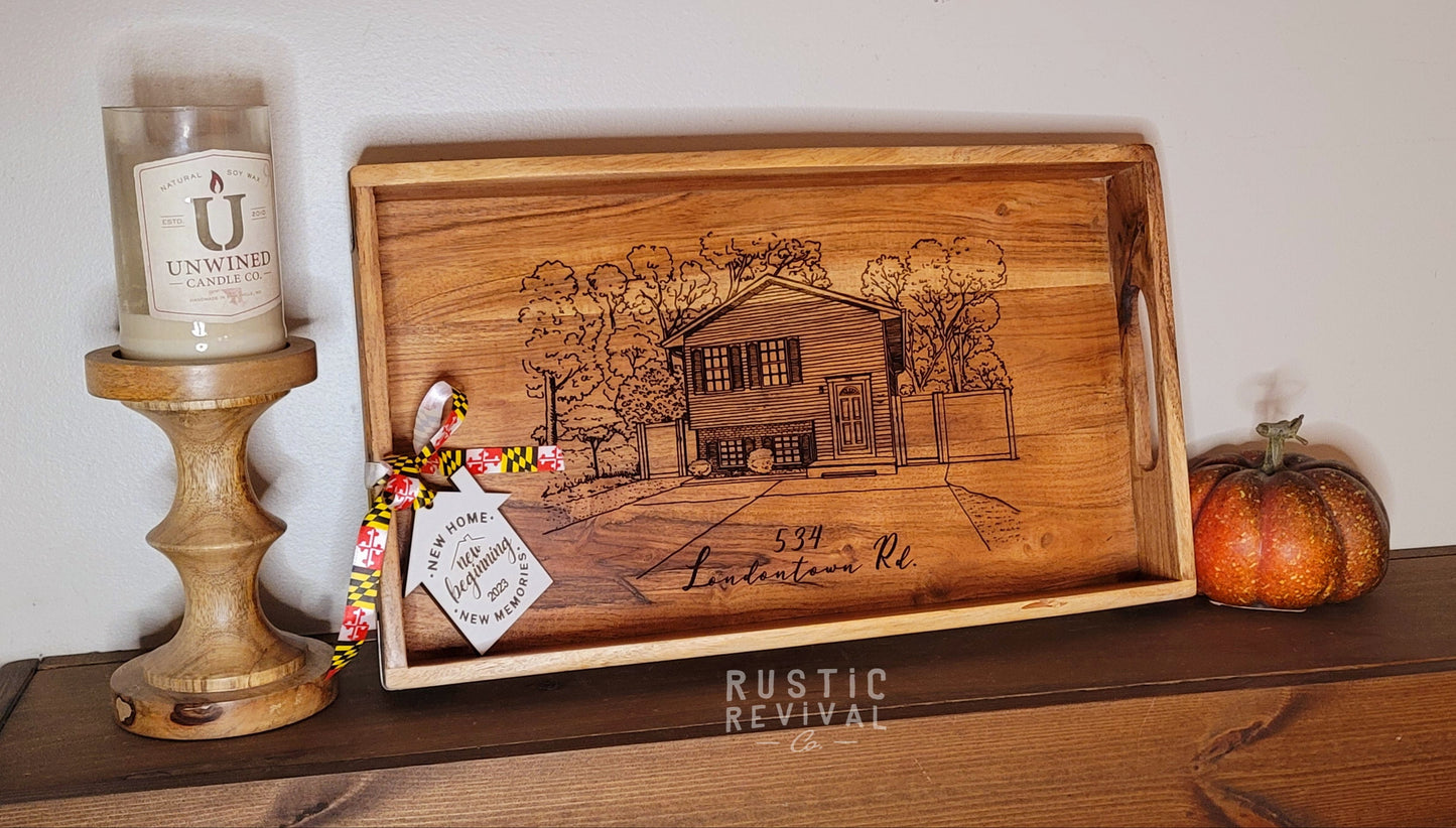 Personalized Wooden Home & Business Portraits