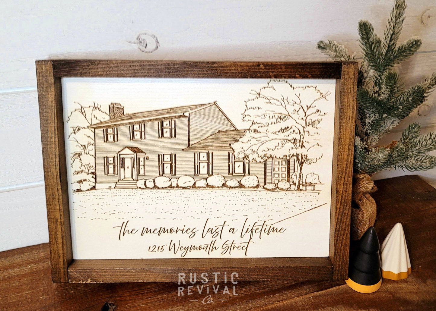 Personalized Wooden Home & Business Portraits