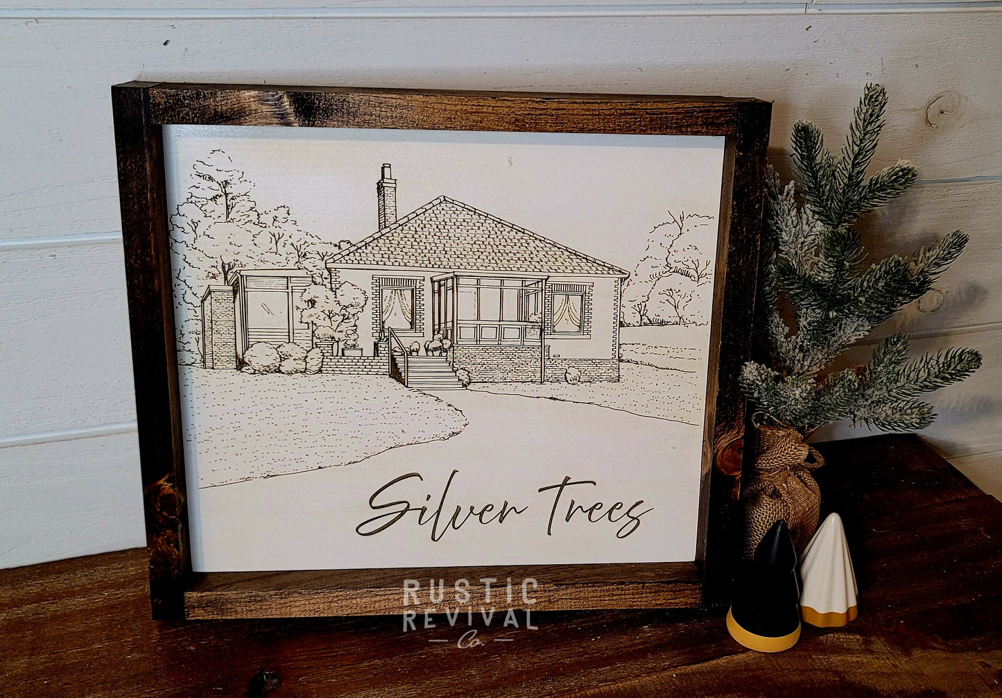 Personalized Wooden Home & Business Portraits