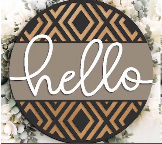 Geometric HELLO or WELCOME SIGN - DiY Event